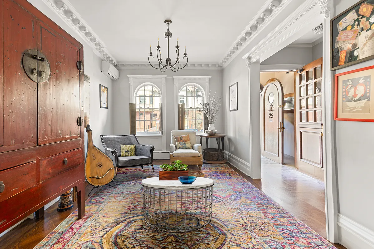 front parlor with crown molding