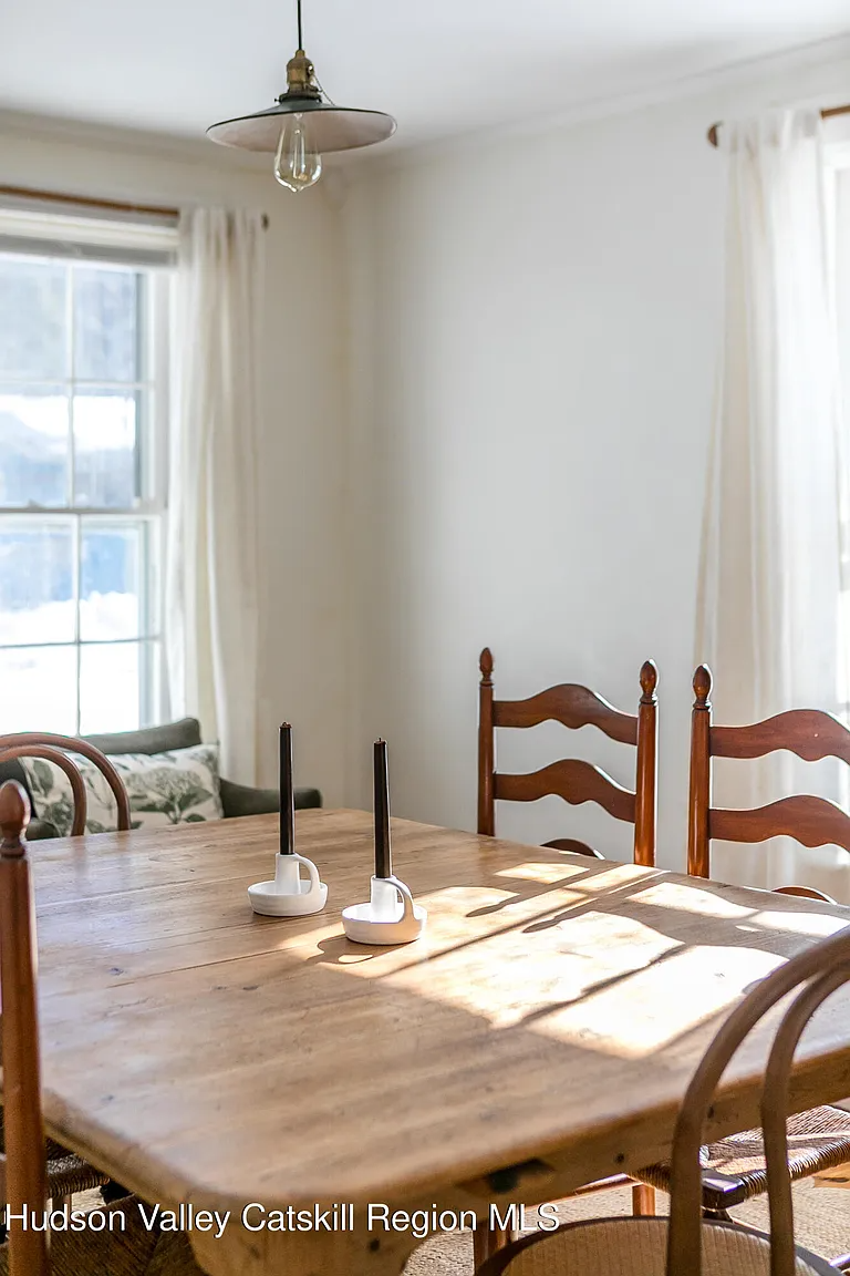 dining room with two exposures