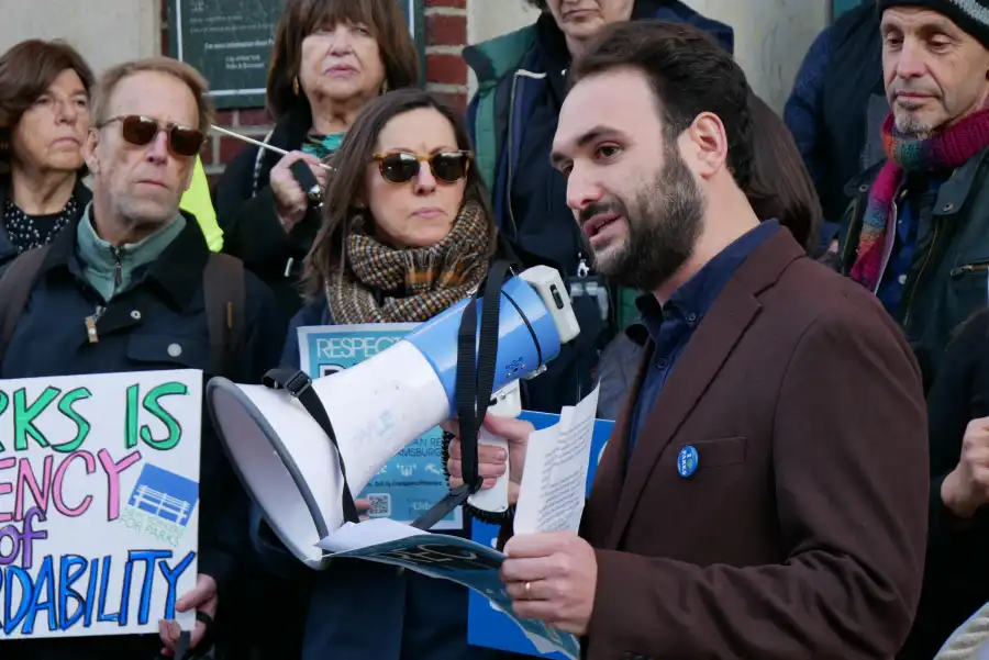 person with a megaphone