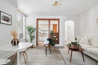Thumbnail for Sunset Park One-Bedroom Asking $389K Blends Prewar Details With Modern Upgrades