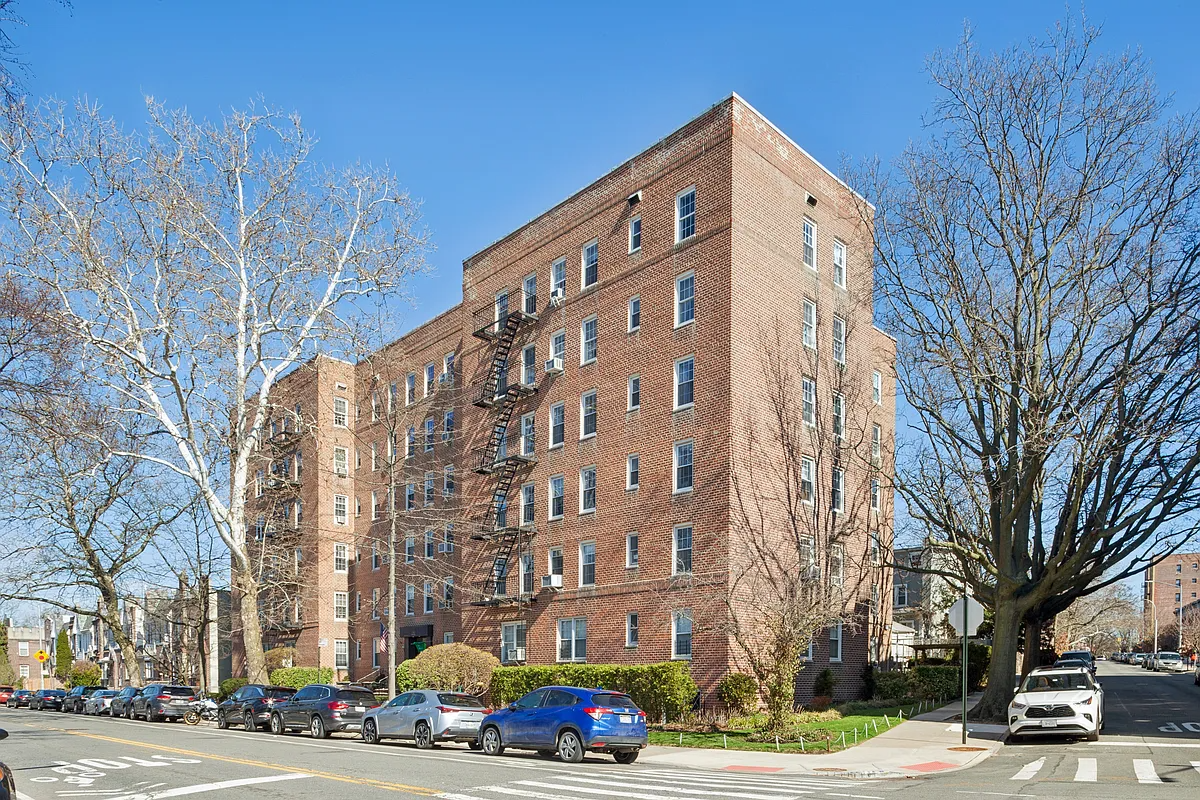 brick apartment building on a corner