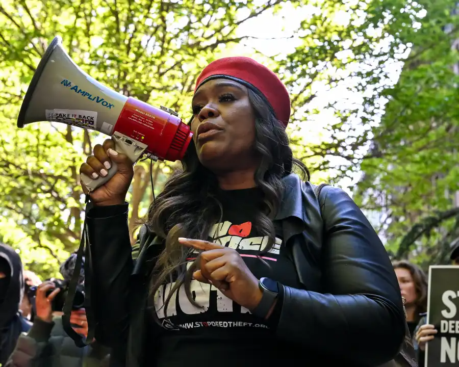 person with a megaphone