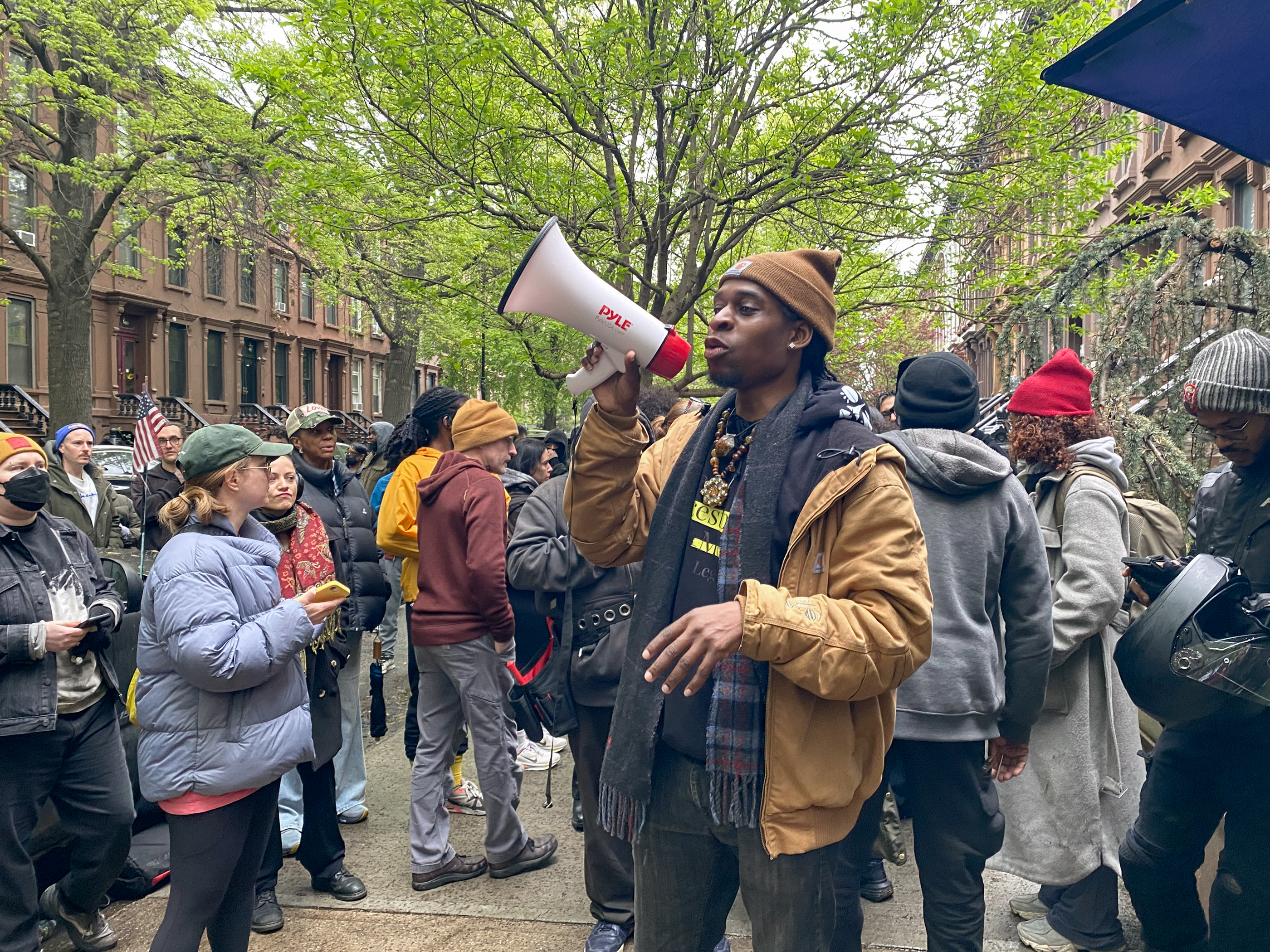 person with a megaphone