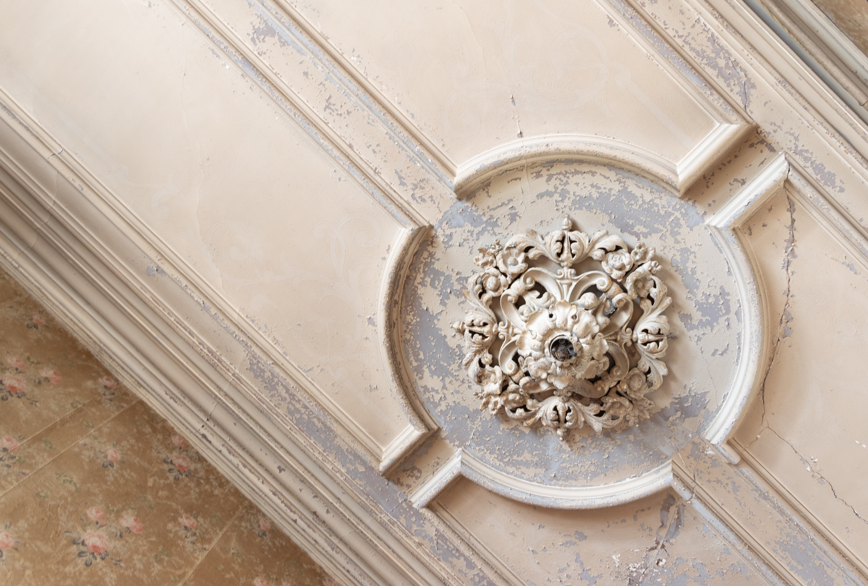 a plaster ceiling medallion