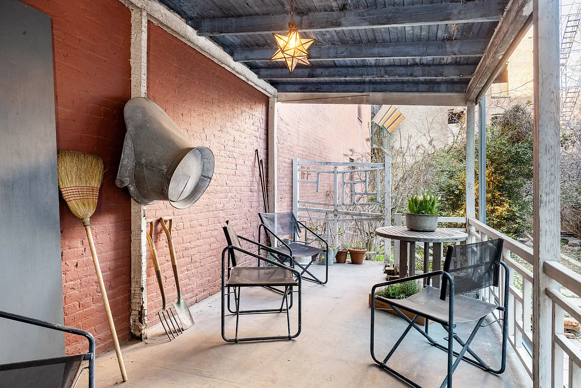 rear porch with room for dining