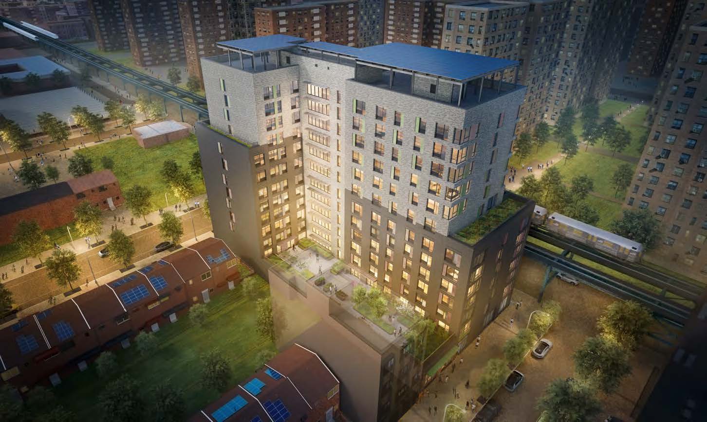 evening view of a multi-story building