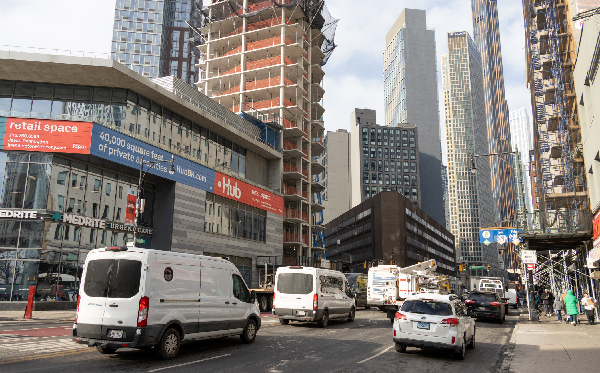 cars and trucks on flatbush avenue