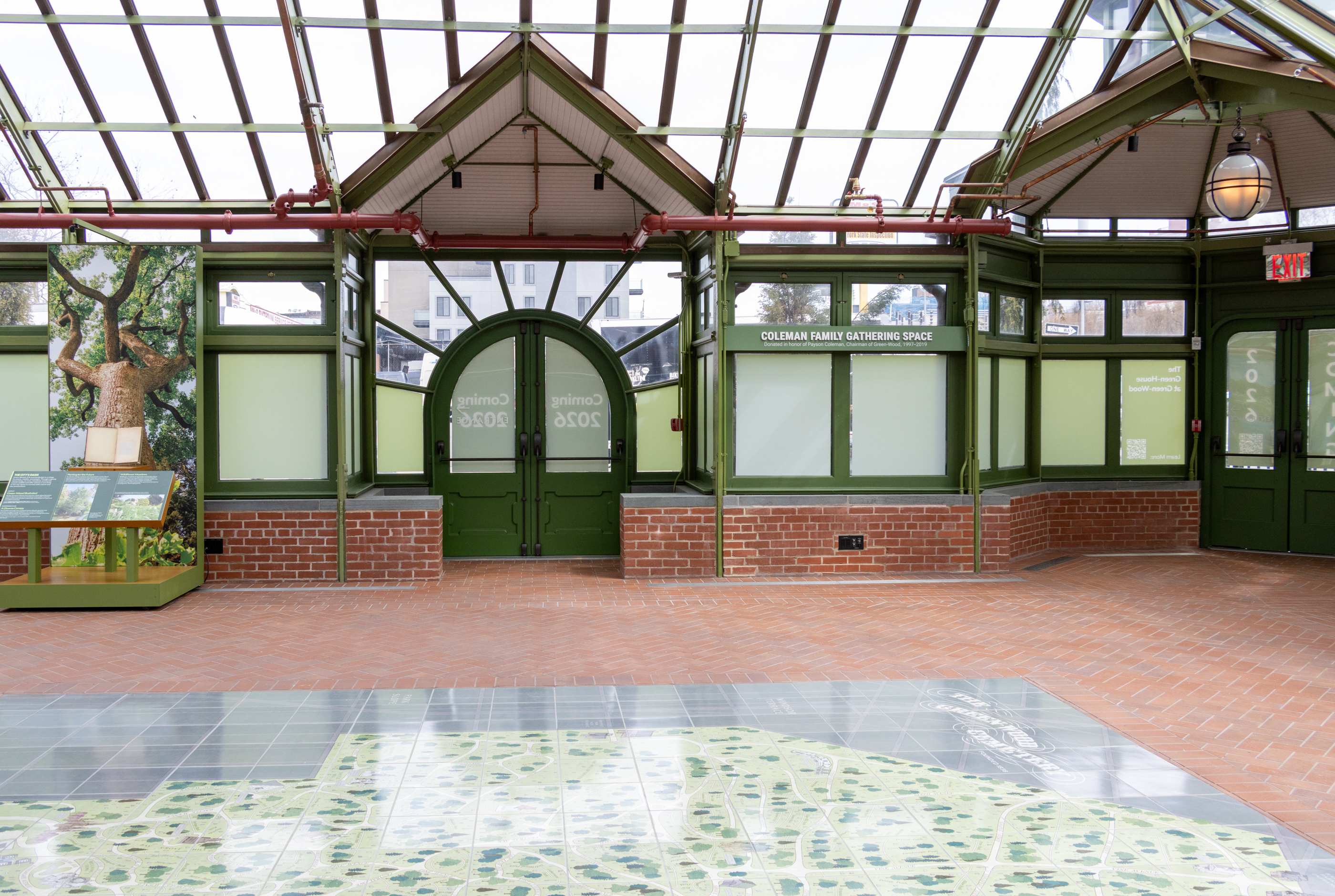 inside the former greenhouse