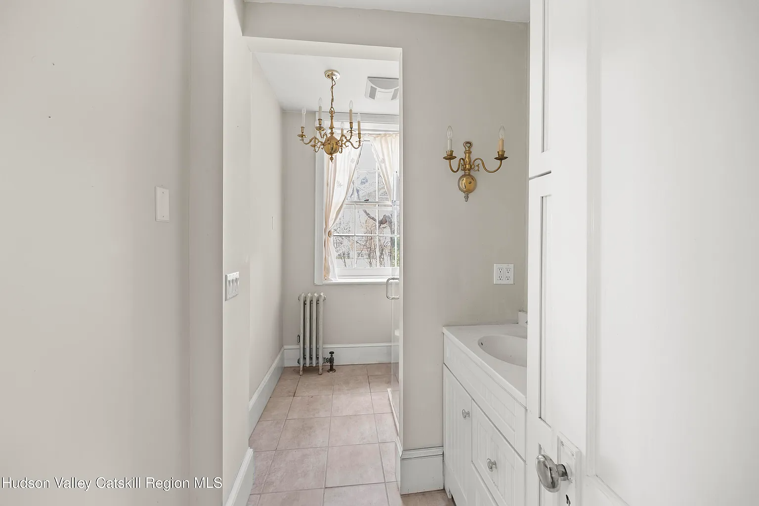 bathroom with white vanity