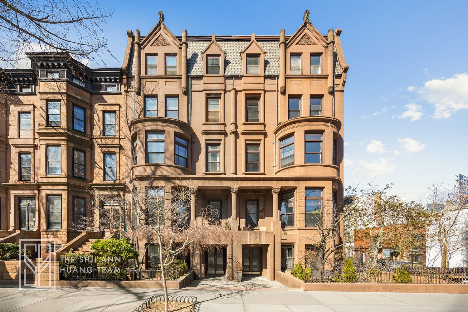 brownstone mansion exterior