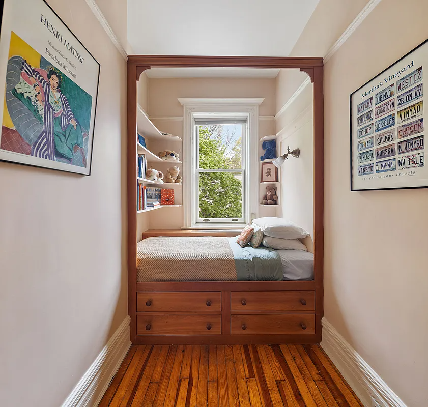 bedroom with built-in cupboard bed