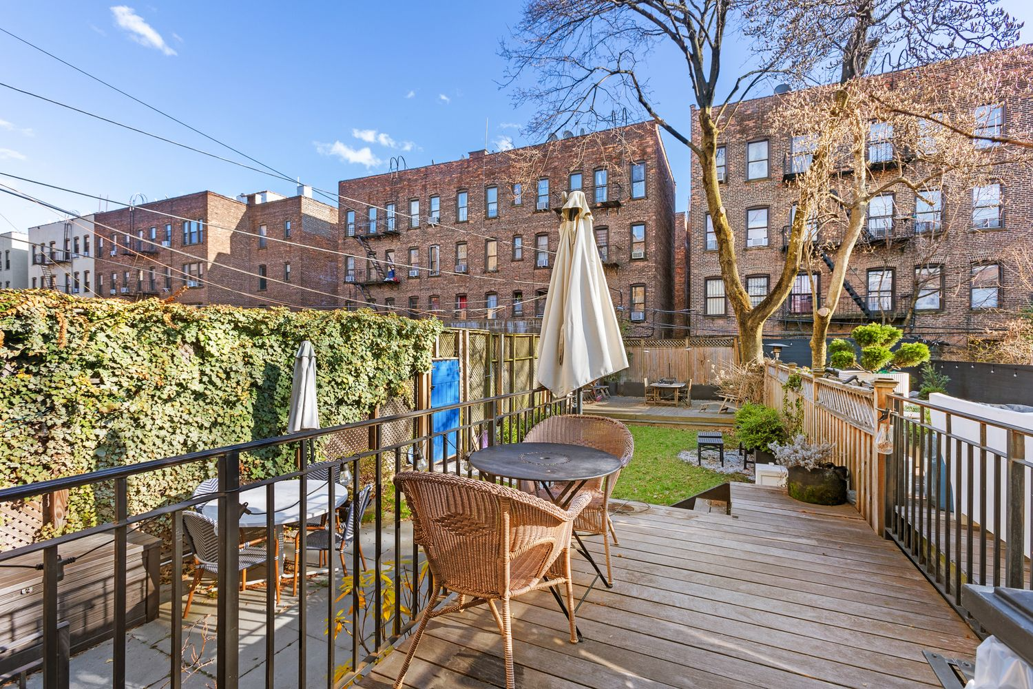 rear deck with room for seating