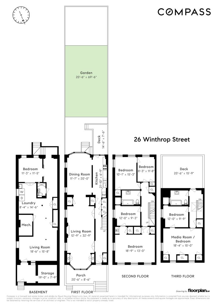 floorplan sowing kitchen on first floor with two floors of bedroom space above