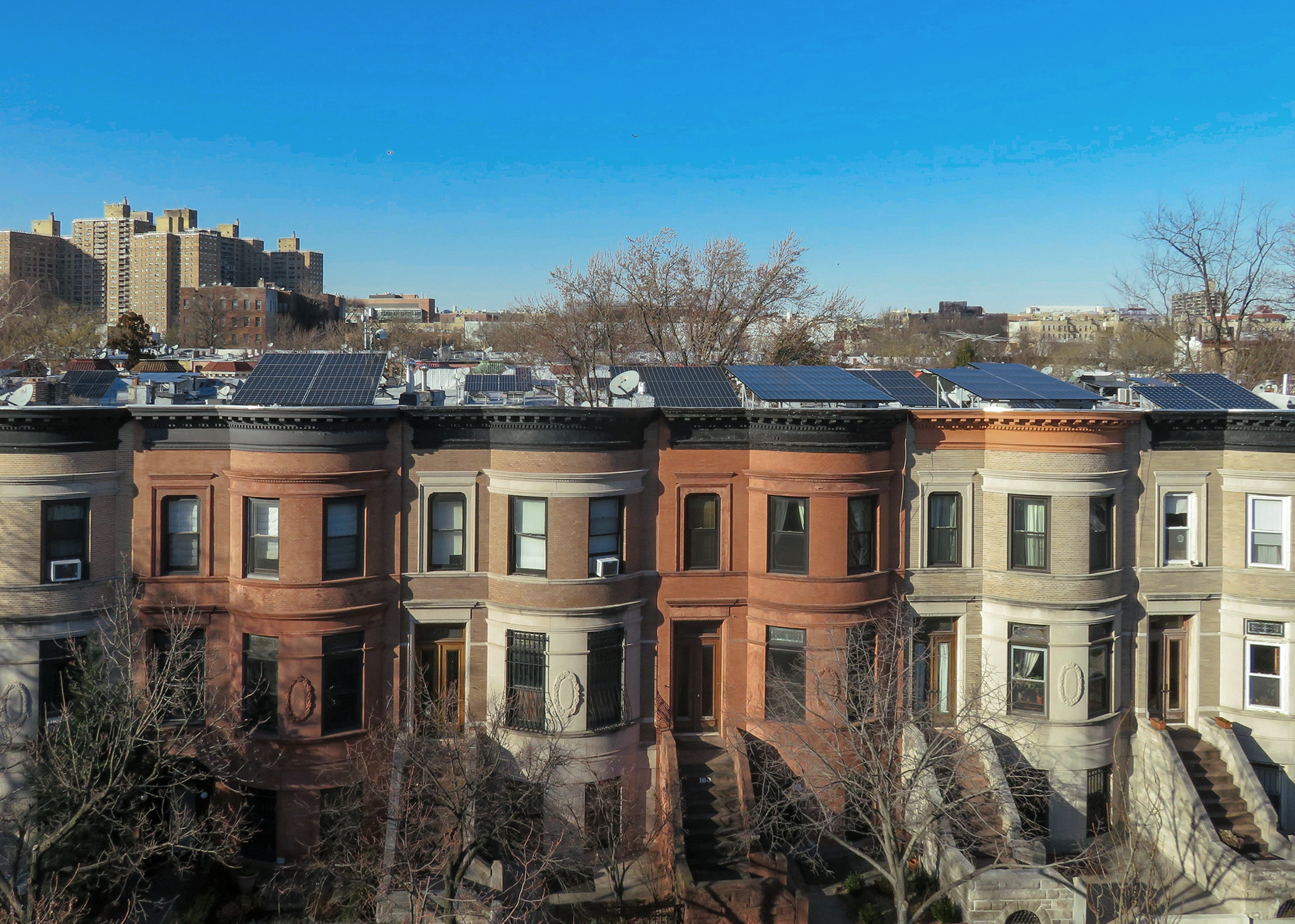 rowhouses in historical brooklyn 