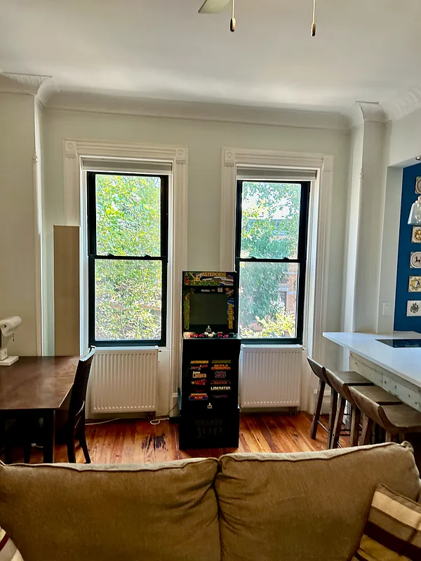glimpse of a kitchen island