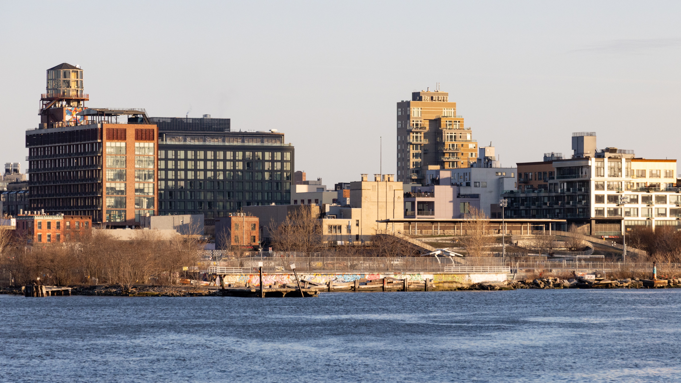waterfront view of park