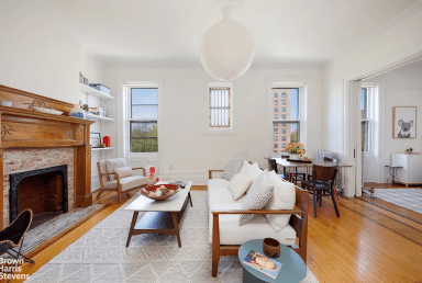 Thumbnail for Clinton Hill Victorian Apartment With Mantels, Roof Rights Asks $1.6 Million