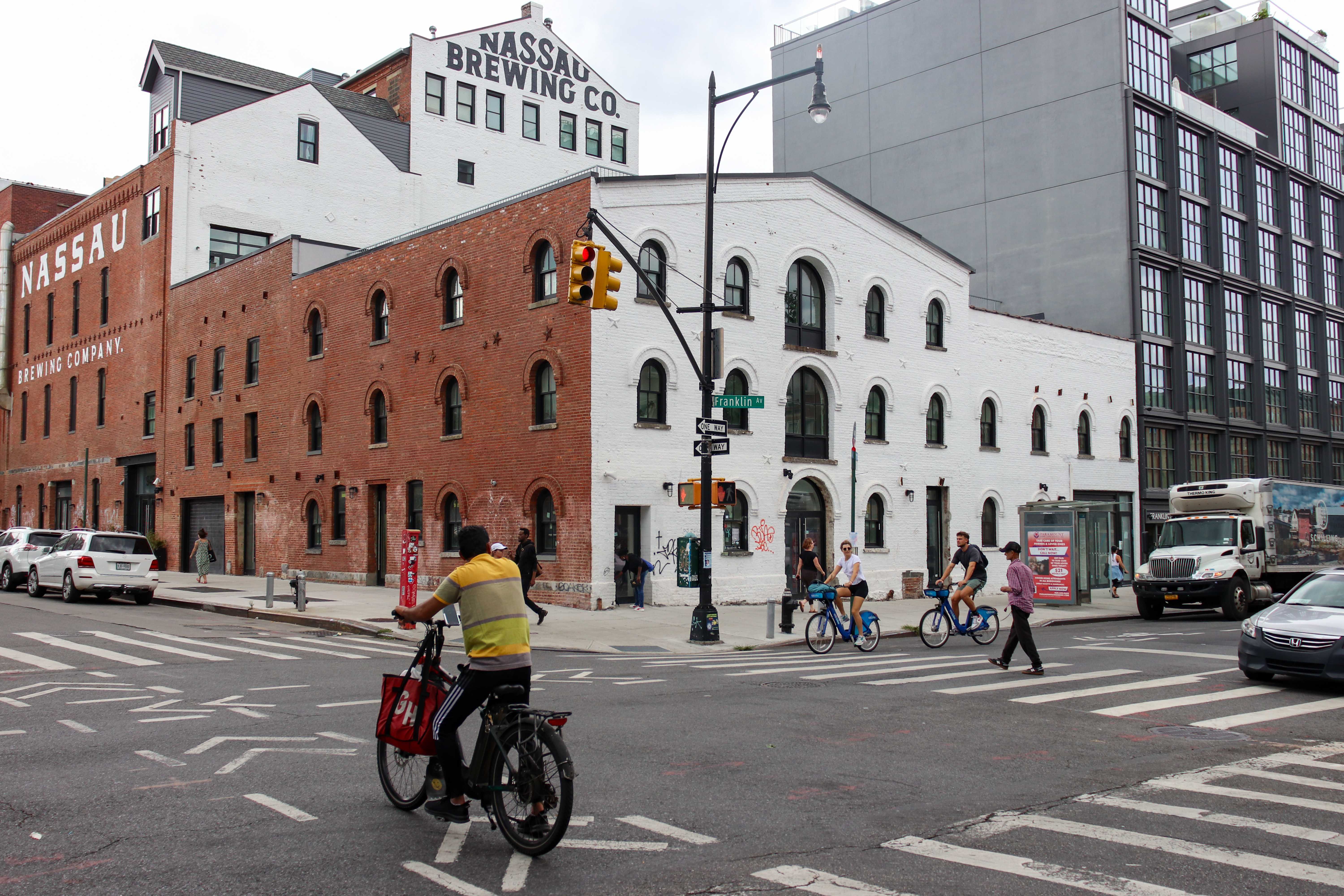 cyclist in a bike lane