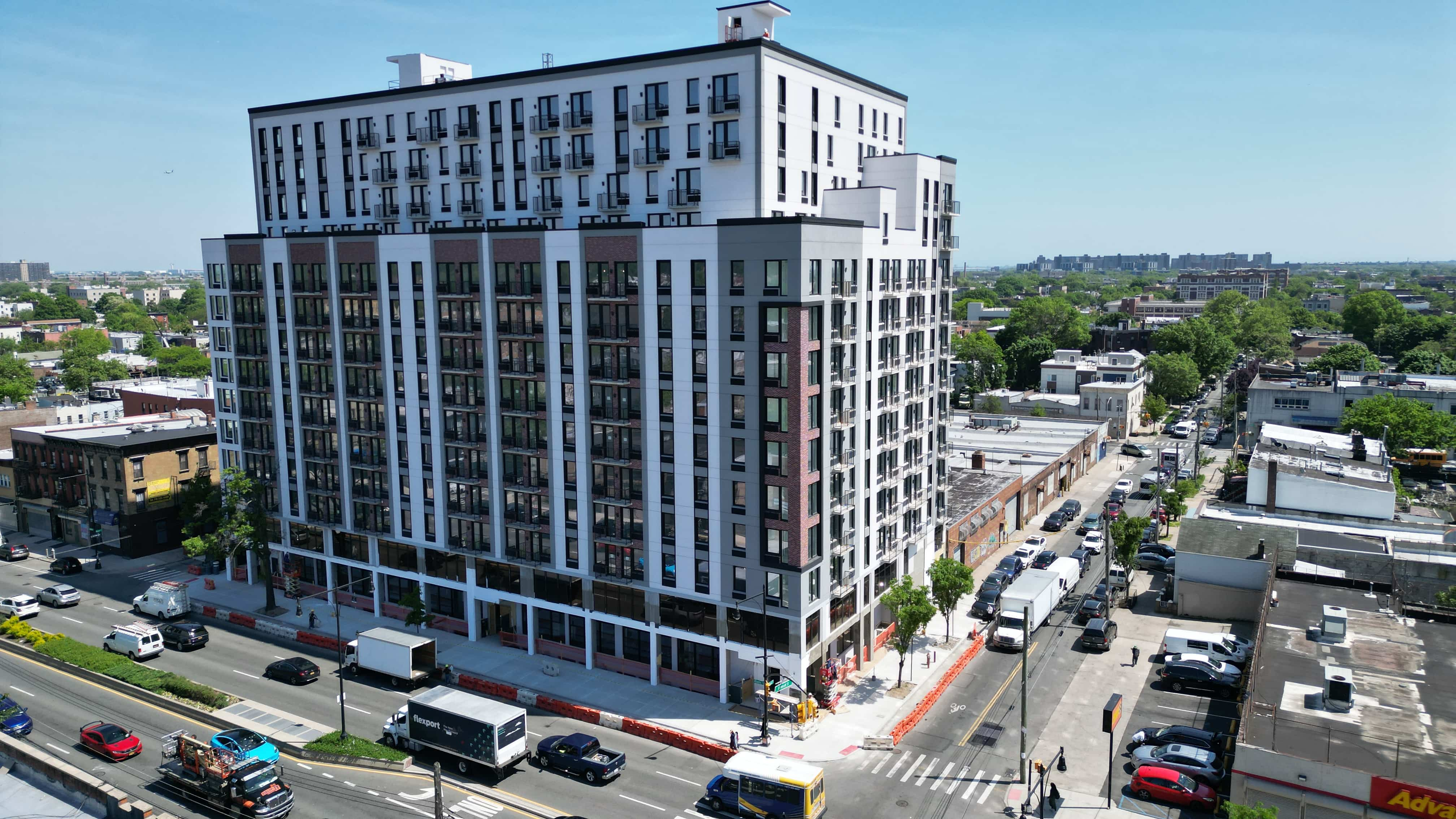 a large apartment building