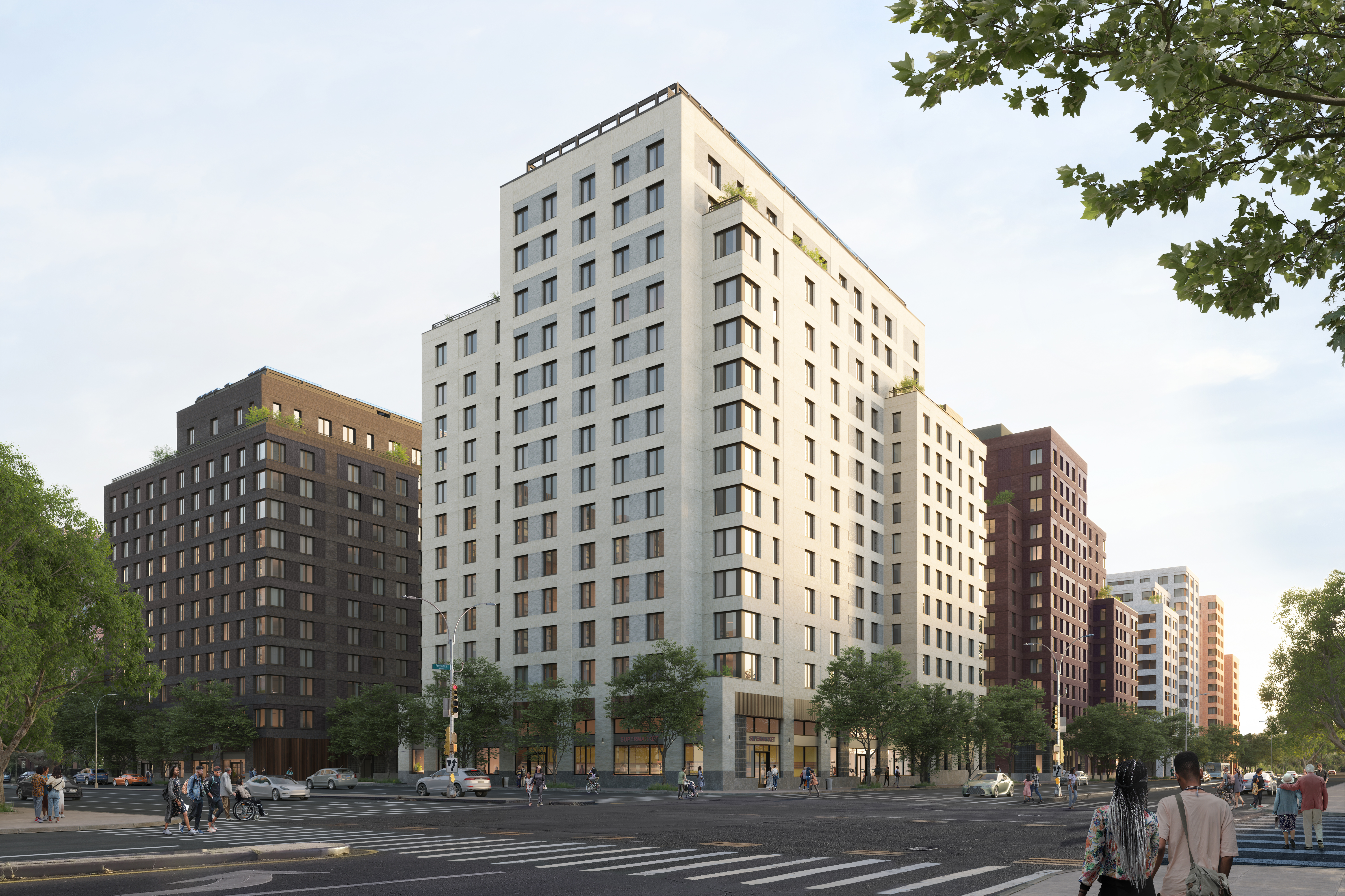 rendering of a multi story building