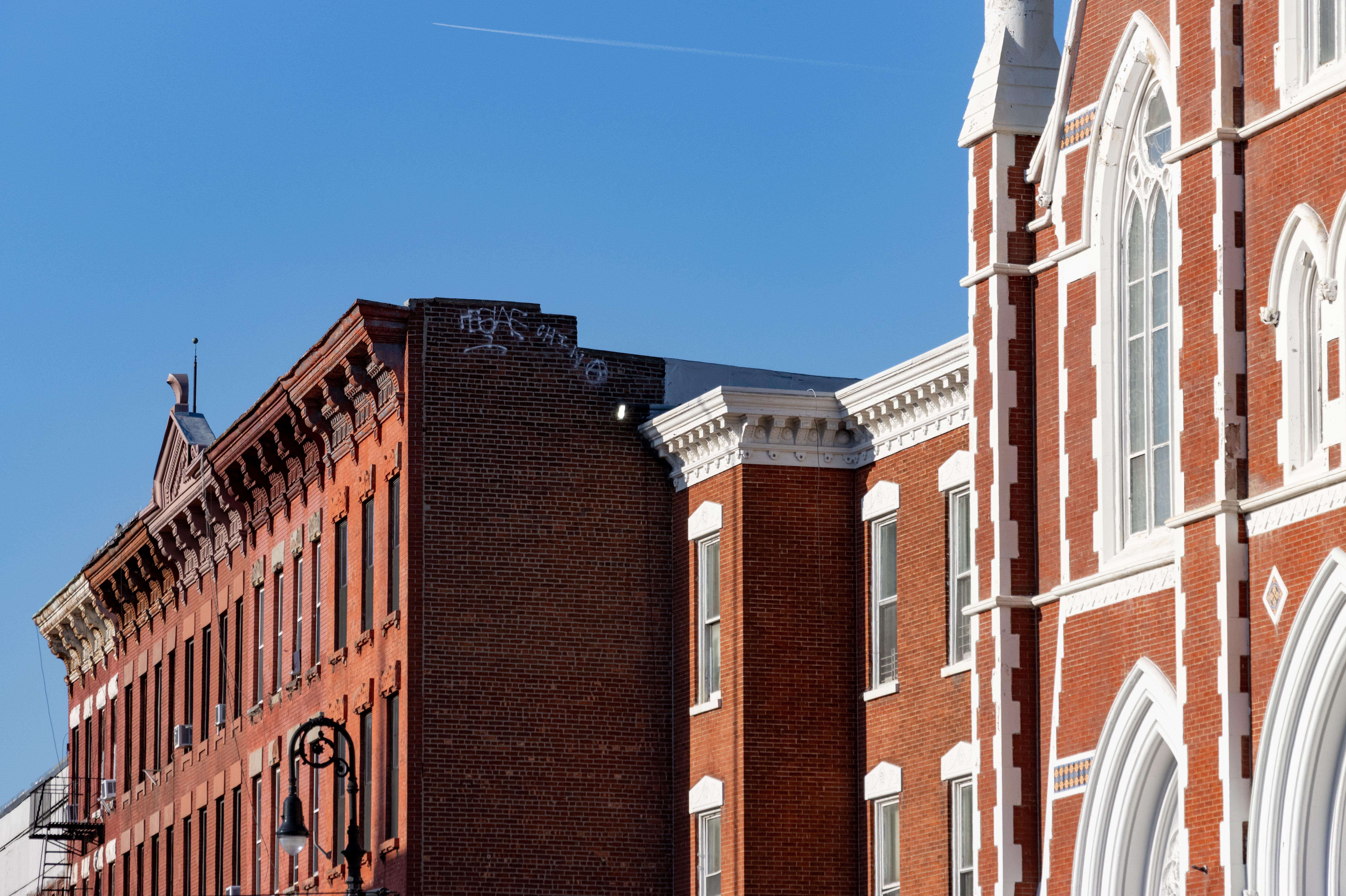 brooklyn - details of brick buildings in greenpoint