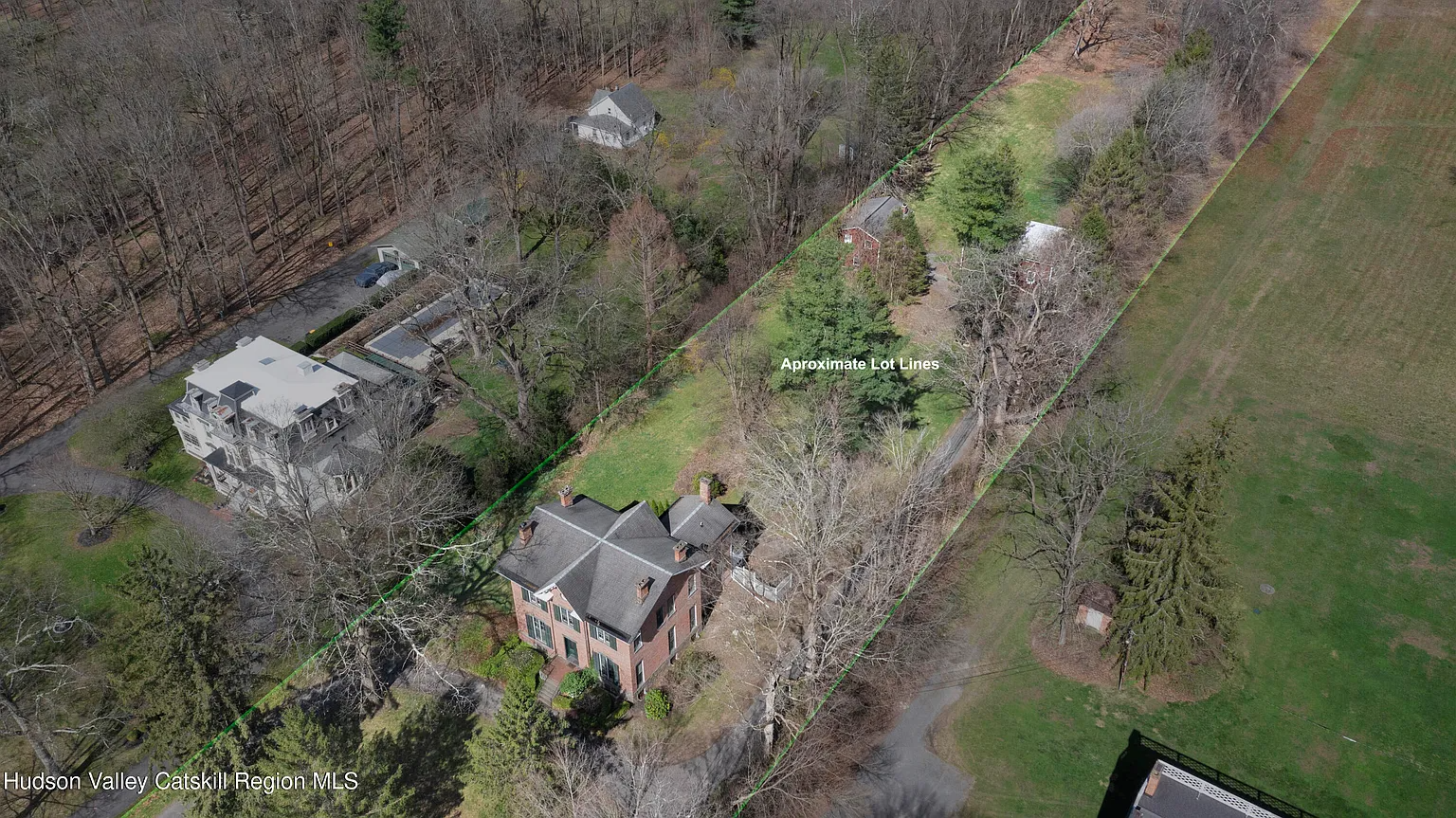 aerial view showing lot