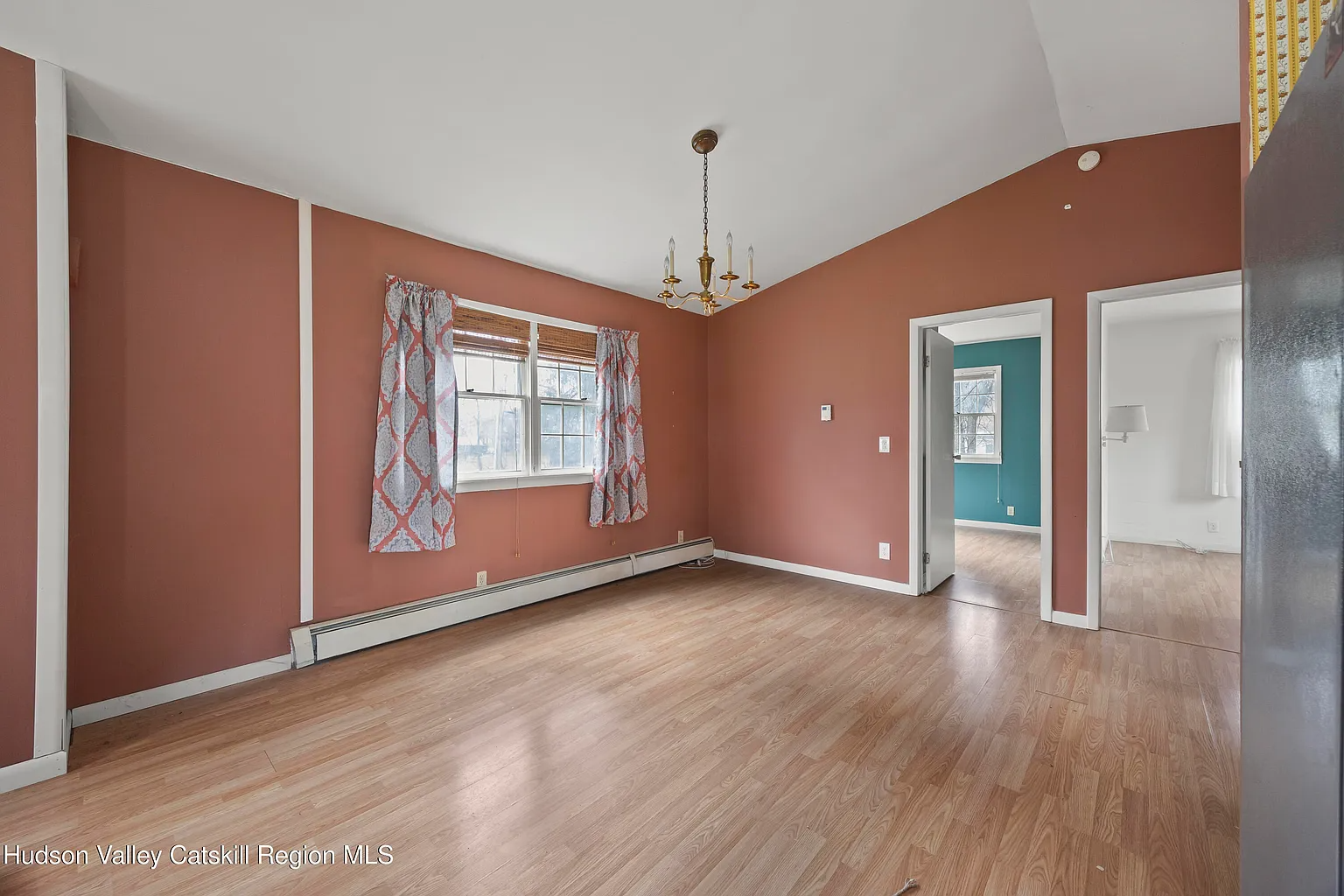 room with terra cotta walls